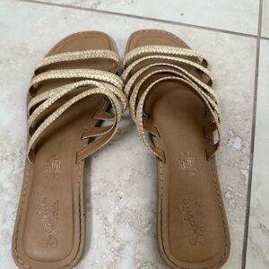 Seychelles Women's Cream and Tan Sandals